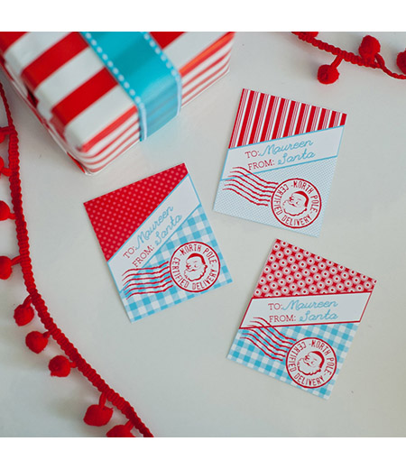 Vintage Santa Printable Personalized Gift Tags - The North Pole Collection